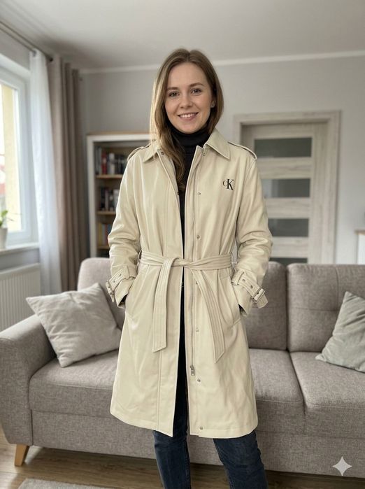 Wiosenny Płaszcz ekokóry