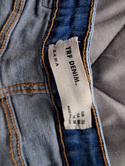 Zara krótkie spodenki jeansowe