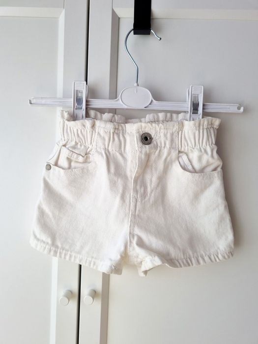 Szorty spodnie jeansowe krótkie białe 104