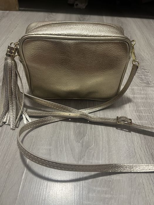 Torebka skórzana złota Vera Pelle nowa