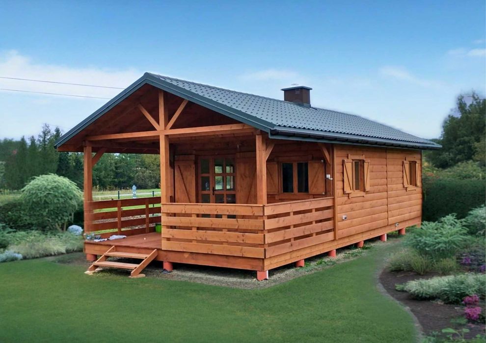 Altana Domek Drewniany Na Działkę Rekreacyjny Letniskowy Działkowy 4