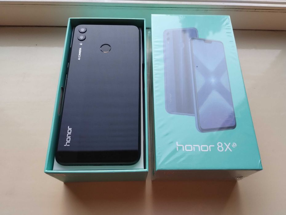Новий Honor 8X 6/128 Black Blue +чохол+захисне скло
