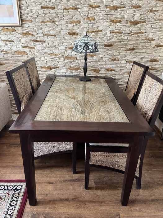 4 drewniane krzesła lite drewno