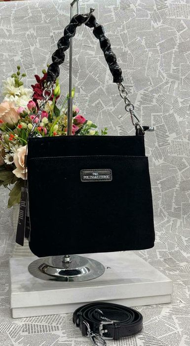 замшевая кросбоди сумка Polina&Eiterou