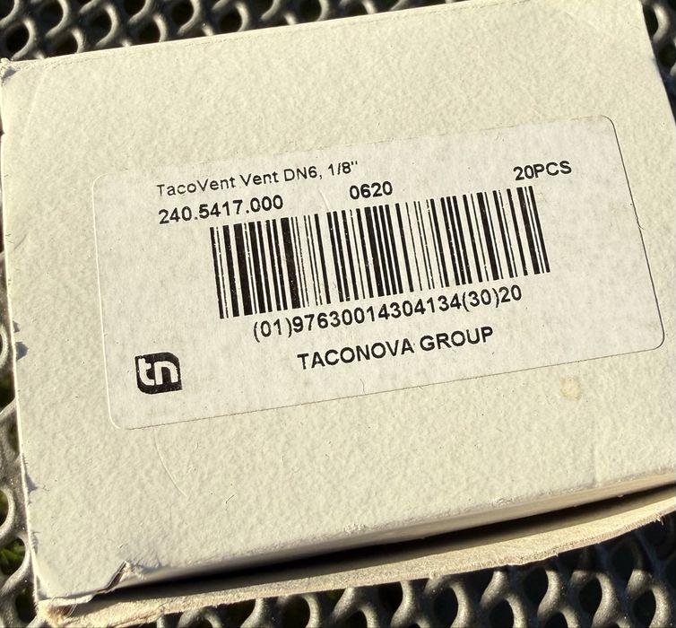 20x Taconova TacoVent Vent DN6 1/8” Automatyczny odpowietrznik CO HVAC