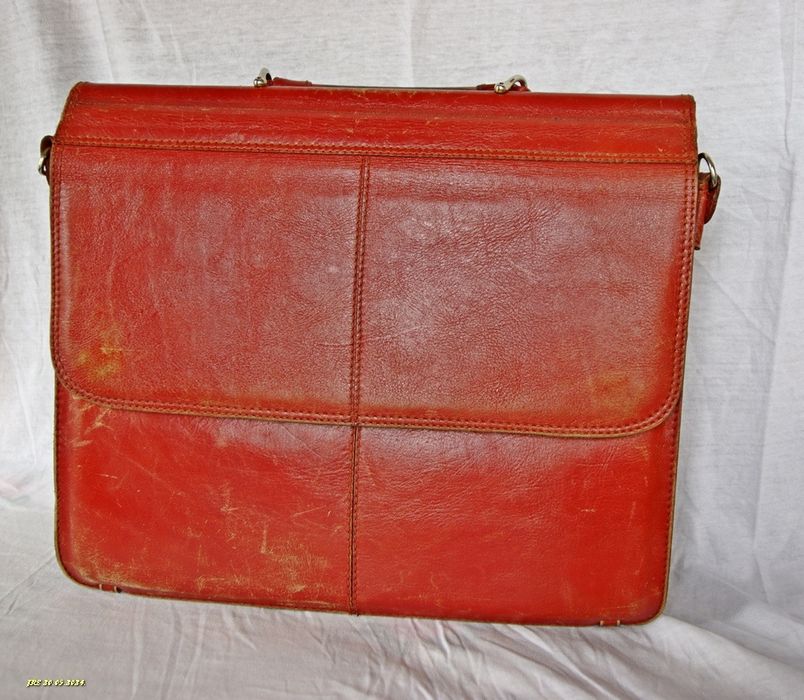 Teczka aktówka na dokumenty damsko męska ze skóry