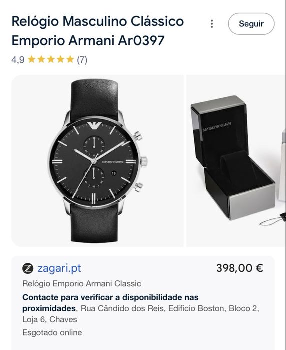 Relógio Emporio Armani AR0397