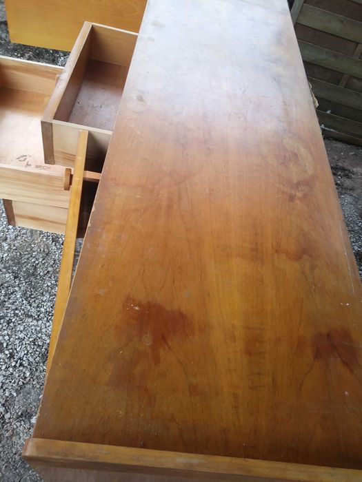 Stolik szafka komoda  PRL lata 60-te vintage 180 cm + gratis szafka