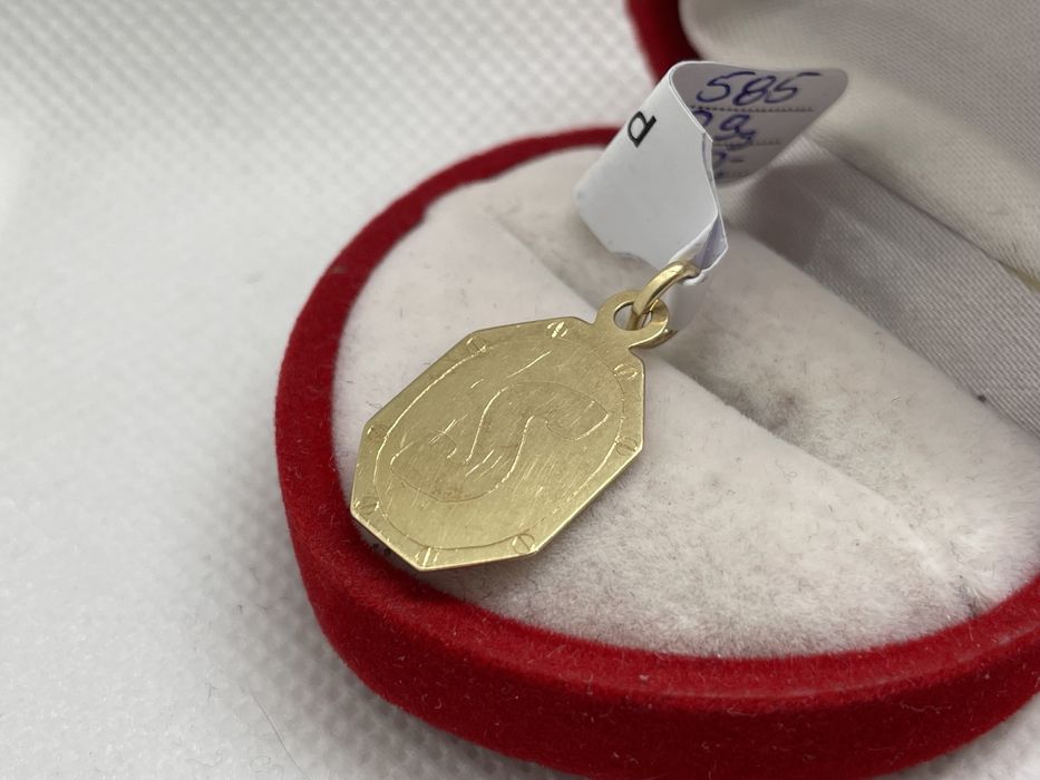 Złoty Wisiorek Literka S pr.585 0,9g