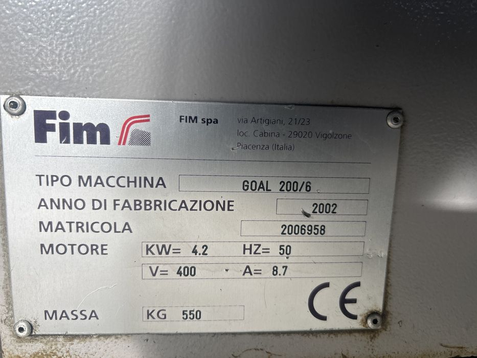 Maquina de cortar cantos Fim