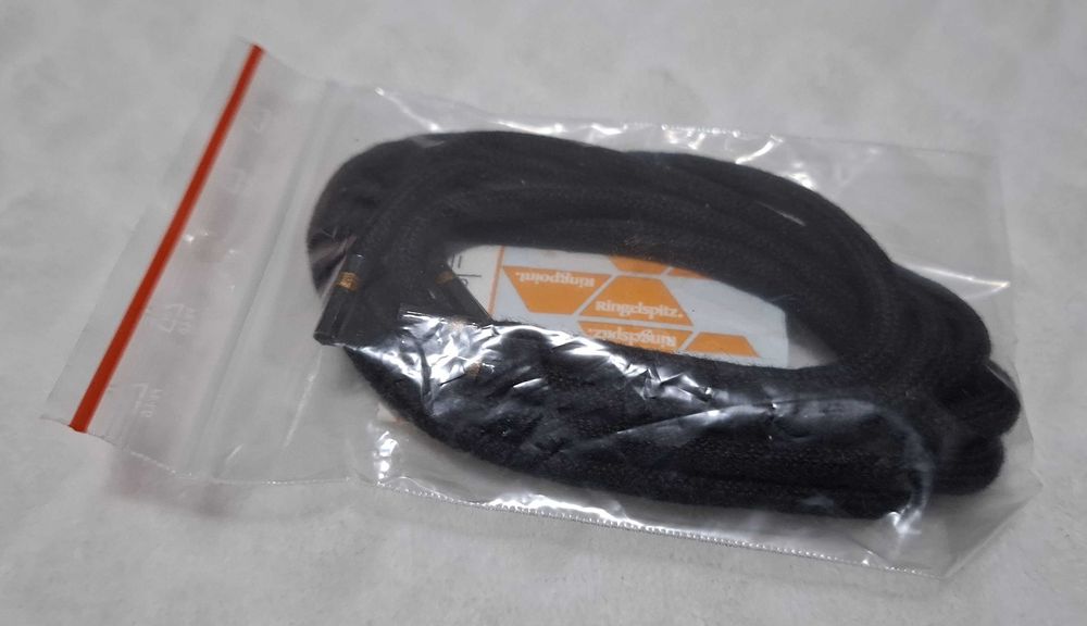 Sznurówki 60cm, okrągłe 5mm, czarne, Ringelspitz, Ringpoint