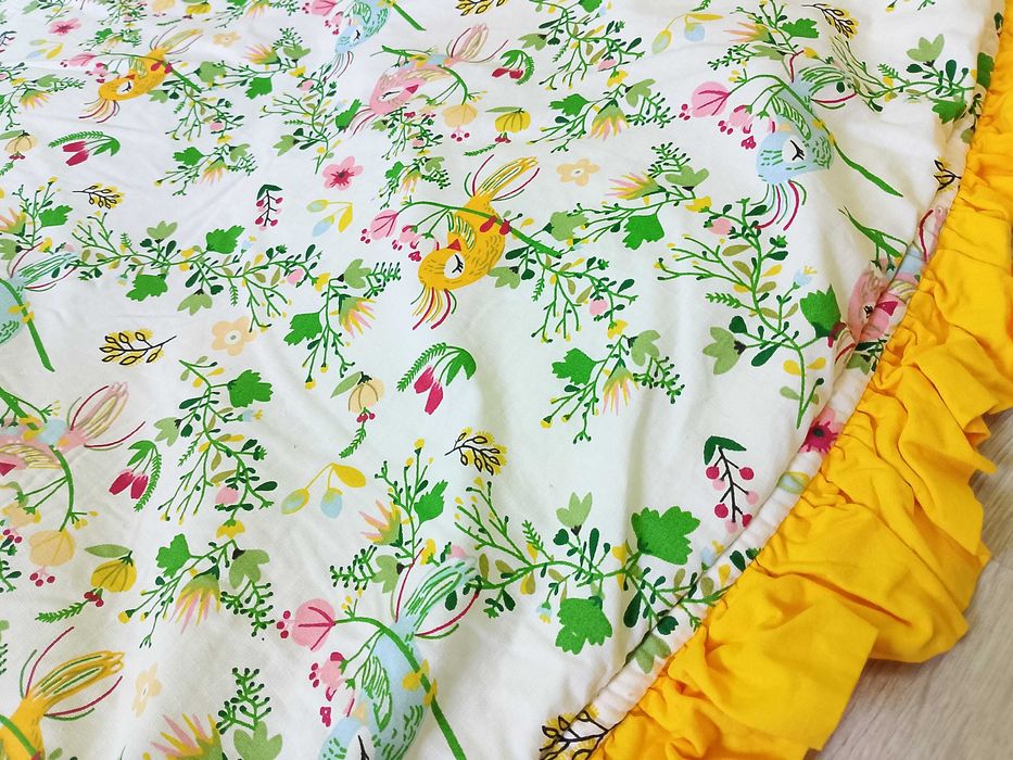 Mata niemowlęca żółta MinkyBaby handmade