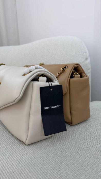 Сумка ysl лоран  saint laurent сумочка бренд біла чорна белая черная