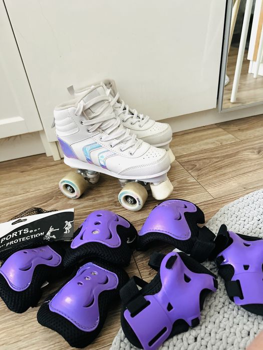 Wrotki 36 decatlon + ochraniacze