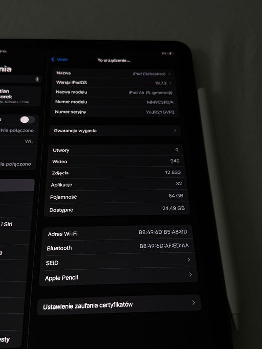 ipad Air 5 gen (2022) + apple Pencil 2 gen