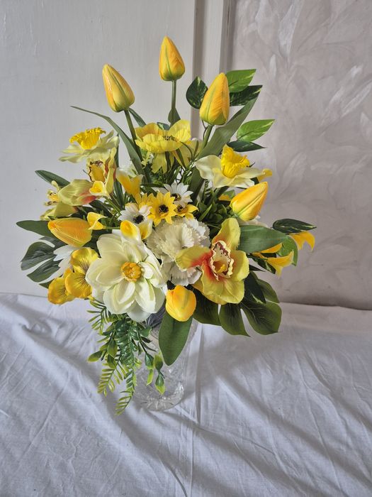 Dekoracja  kompozycja na cmentarz. Komplet