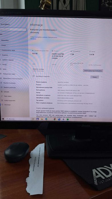 ZESTAW KOMPUTEROWY PC i5-3570K 4 x 3,4 GHz 16GB Radeon R9 270 2GB