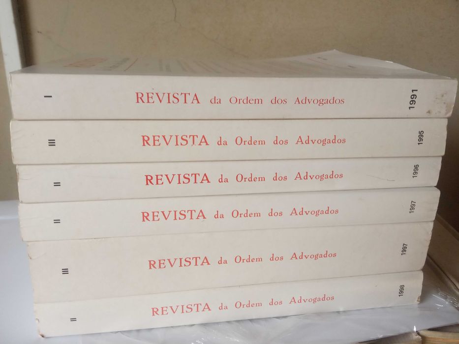 7 livros - Revista da Ordem dos advogados. Preço mínimo e conjunto