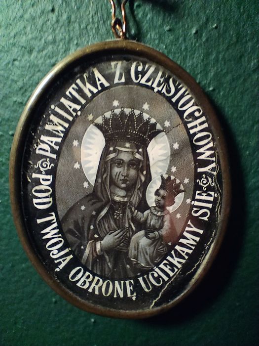 Przedwojenny abcybilder Matka Boska Częstochowska