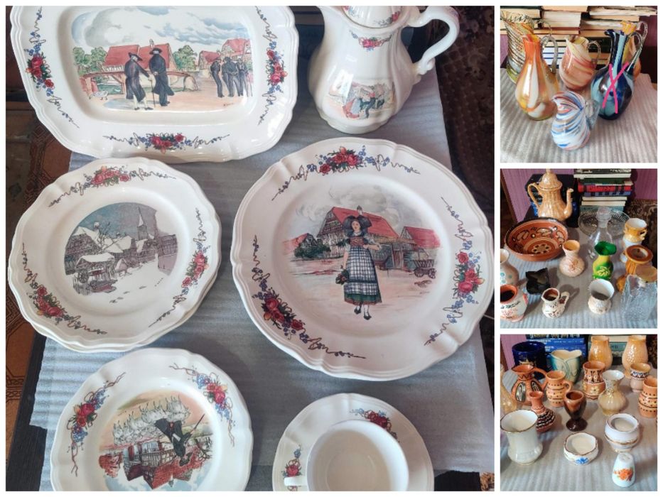 Сервіз, глечикі, кувшини та інший посуд