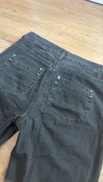 vintage czarne spodnie z krysztalkami MAC jeans