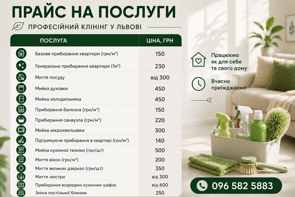 Прибирання квартир Львів