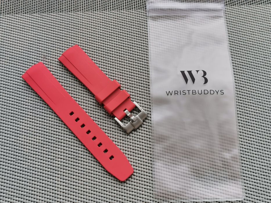 Nowy Pasek Omega Seamaster 300M Wristbyddys Czerwony 20mm