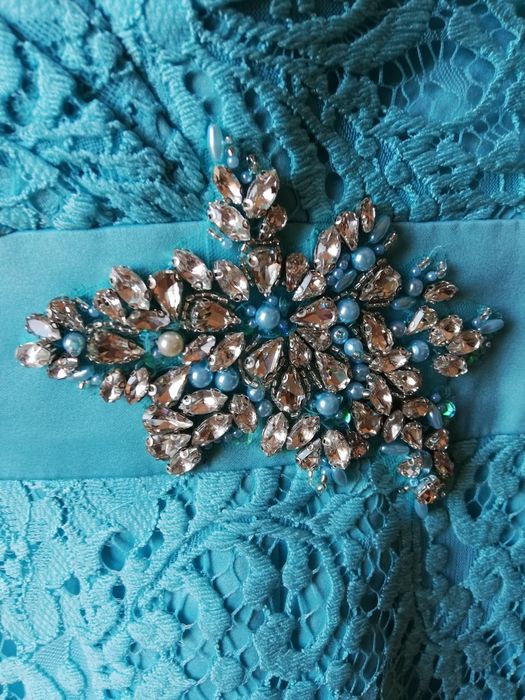 Vestido cerimónia azul claro Ronald Joyce - NOVO