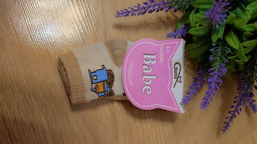 NOWE śliczne skarpetki Gatta dla noworodka w rozmiarze 8-9