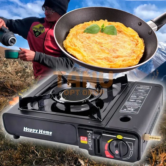 Портативна настільна керамічна газова плита із системою п'єзопідпалом