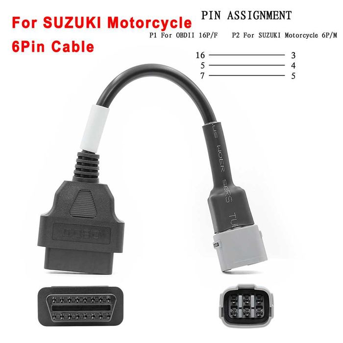 Kabel adapter diagnostyczny OBD do motorów SUZUKI 6-PIN