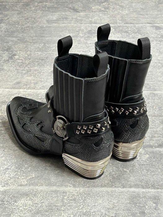 Черевики indie sleeze казаки hedi boy archive boots black чорні: 3