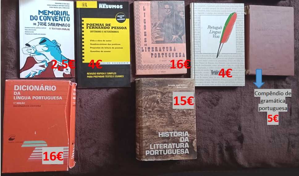 Livros e dicionários -- Português e Inglês