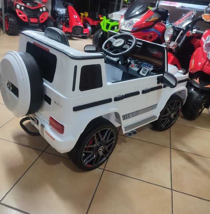 Samochód Mercedes G63 Biały na akumulator dla dzieci Odbiór Wysłka