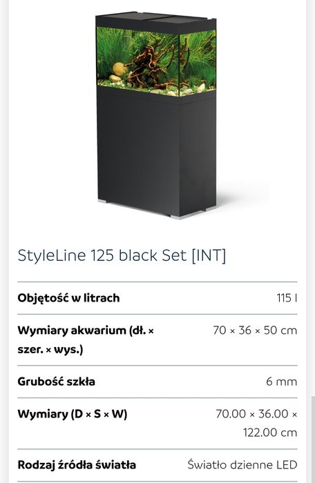 Zestaw Oase StyleLine 125 + BioMaster 350 Thermo + C02