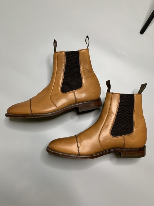 Оригинальные кожаные ботинки челси Loake Mens Newbury Boot