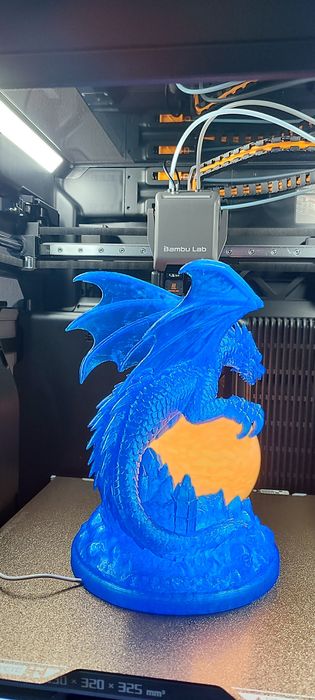 Luminária Dragão com emblema FCP