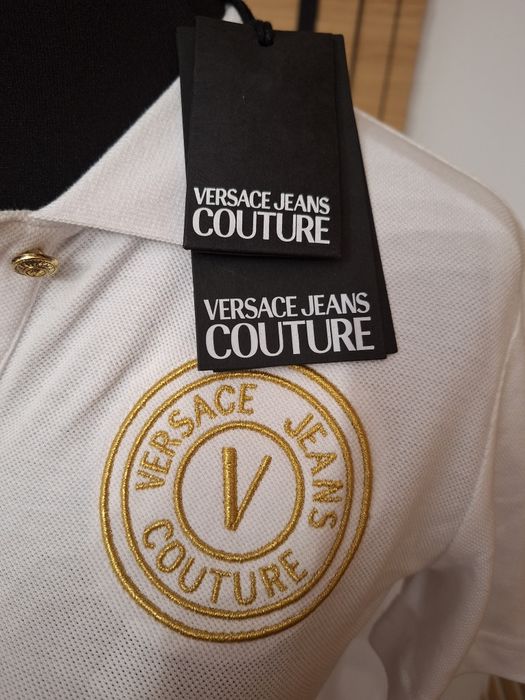 Versace Jeans Couture, damska koszulka polo, r. XS