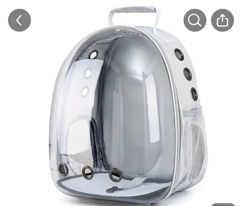 Caixa de areia e mochila transportadora para gatos