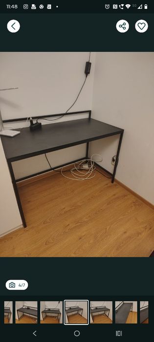 Biurko stolik Tistrup Toaletka czarna