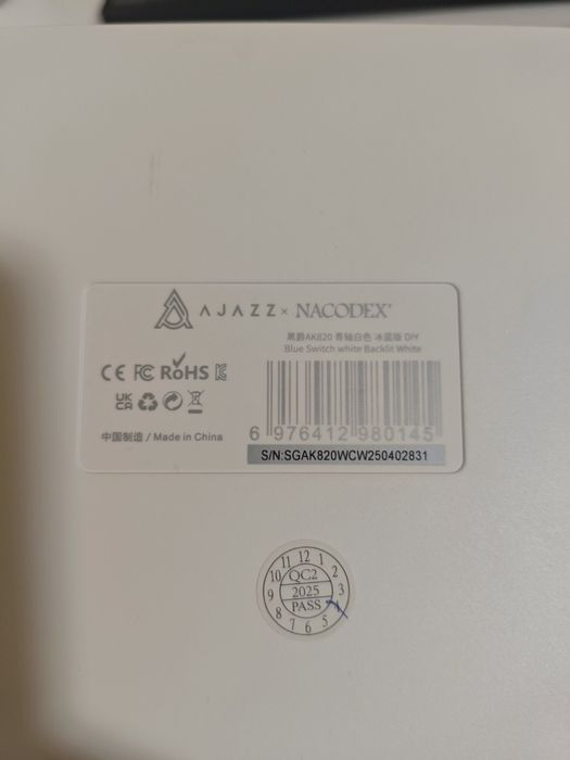 Клавіатура механічна проводная ajazz ak820 blue switch