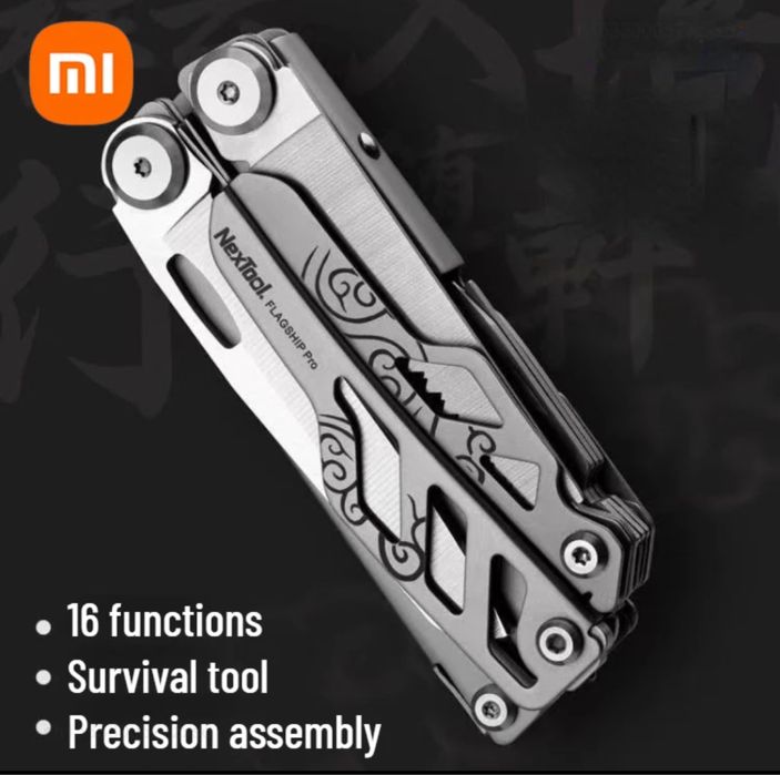 Ferramenta Multipla 16 em 1 -Tesoura grande, alicate, faca, serra, etc