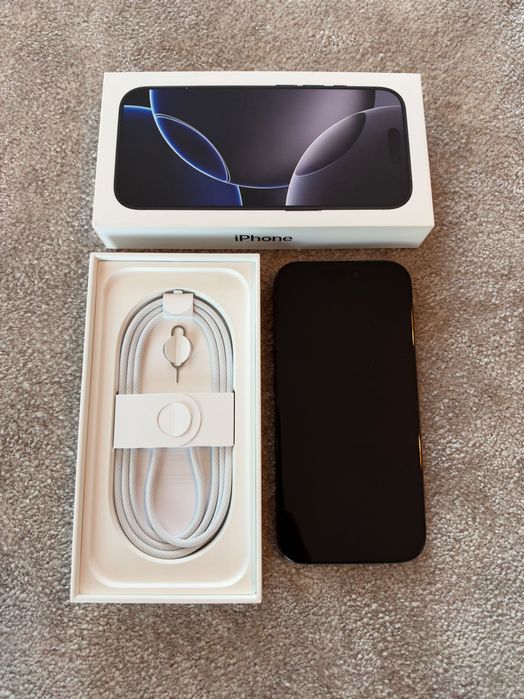 iPhone 16 Pro 256GB Titânio Preto – Como Novo, Na Caixa