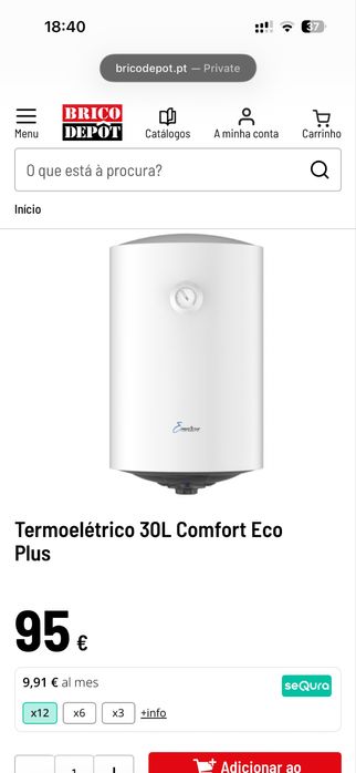 Termoelétrico 30L Comfort Eco Plus