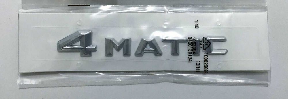 Nowy emblemat logo znaczek 4matic srebrny | czarny