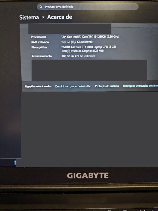 Vendo portátil gaming em bom estado e totalmente funcional, GIGABYTE G5 KF.
(Preço negociável)