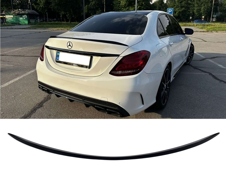Спойлер Чорний глянець C63 S Mercedes-Benz C-Class W205 2014-2018