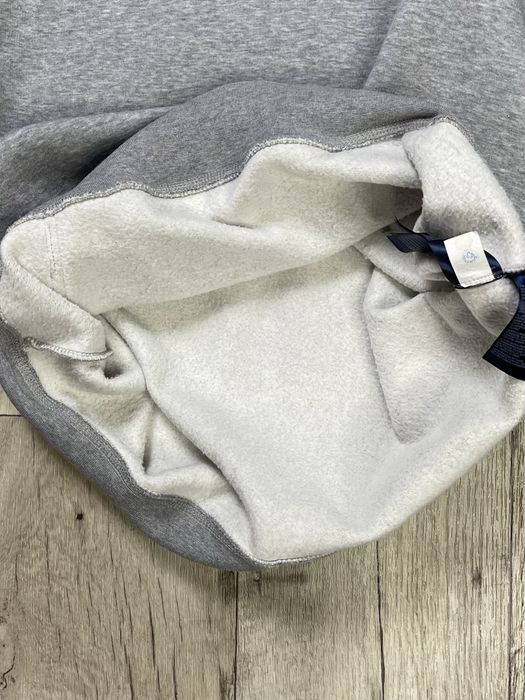 Tommy Hilfiger кофта балахон XL размер на флисе серая с принтом