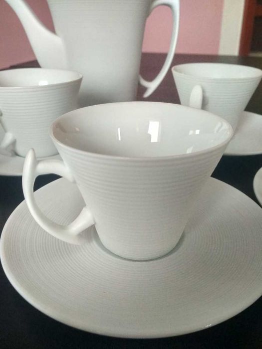 Zestaw kawowy Saba 6-osobowy - biały matowy