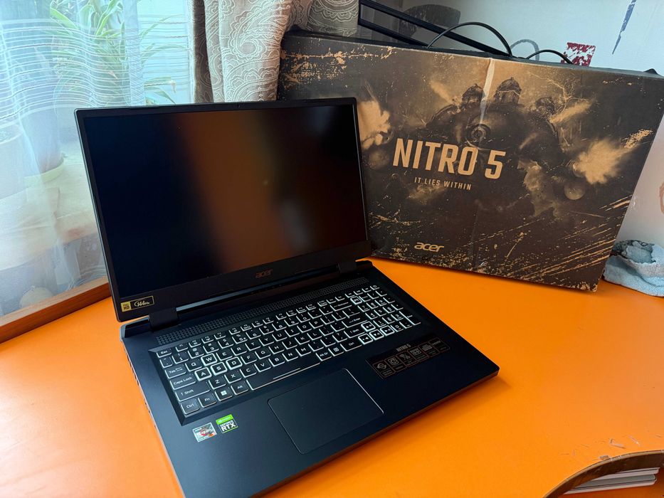 Aser Nitro 5 17.3 144Hz Ryzen 5 6600H/RTX 3060/16Gb/ssd 512/ Win 11 Ідеал